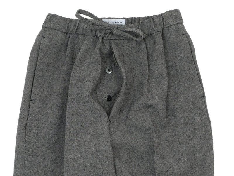 ENDS and MEANS W/L Relax Fit Trousers BLACK