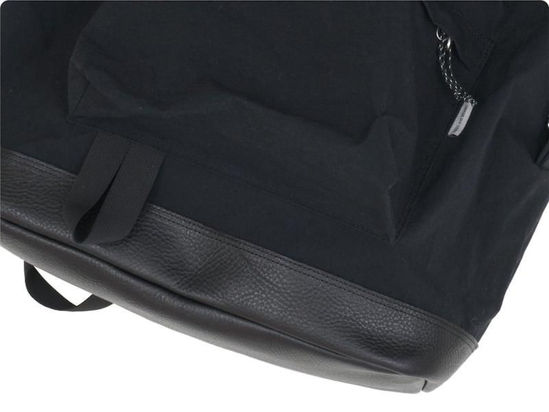 ENDS and MEANS Daytrip Backpack Leather Bottom BLACK