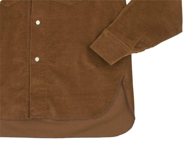 TATAMIZE STAND COLLAR SHIRTS BROWN