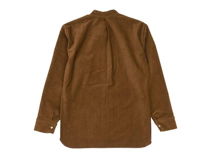 TATAMIZE STAND COLLAR SHIRTS BROWN