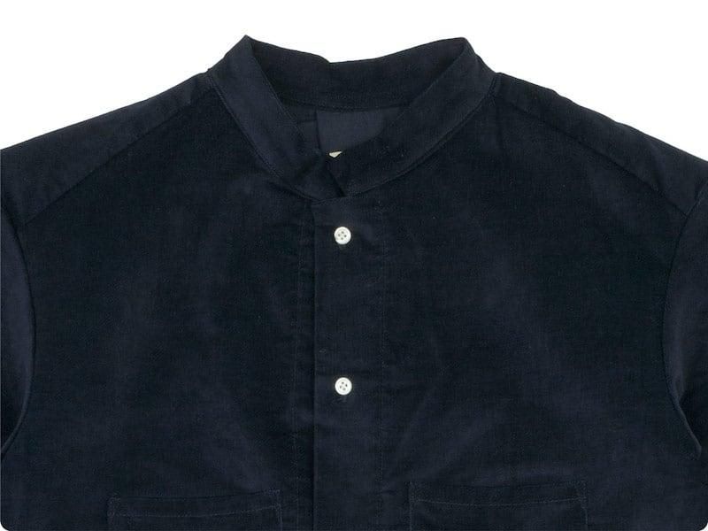 TATAMIZE STAND COLLAR SHIRTS NAVY