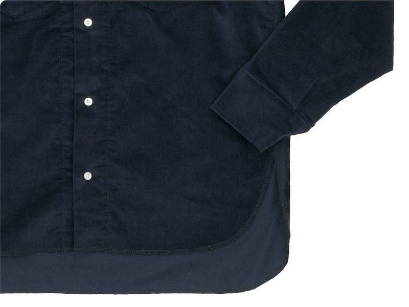 TATAMIZE STAND COLLAR SHIRTS NAVY