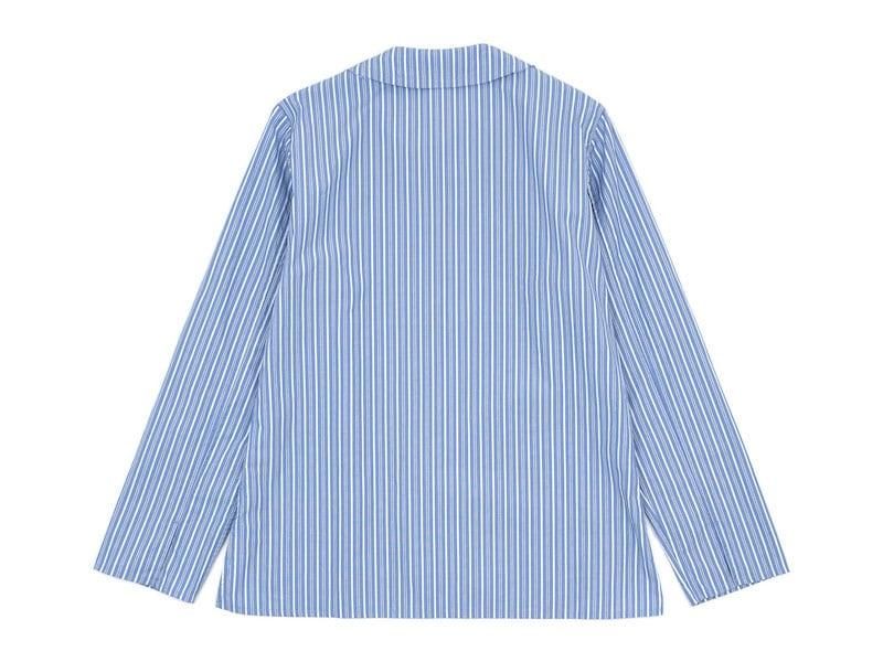 homspun(ホームスパン) 100/2ストライプ 裁ち切りフラットカラー