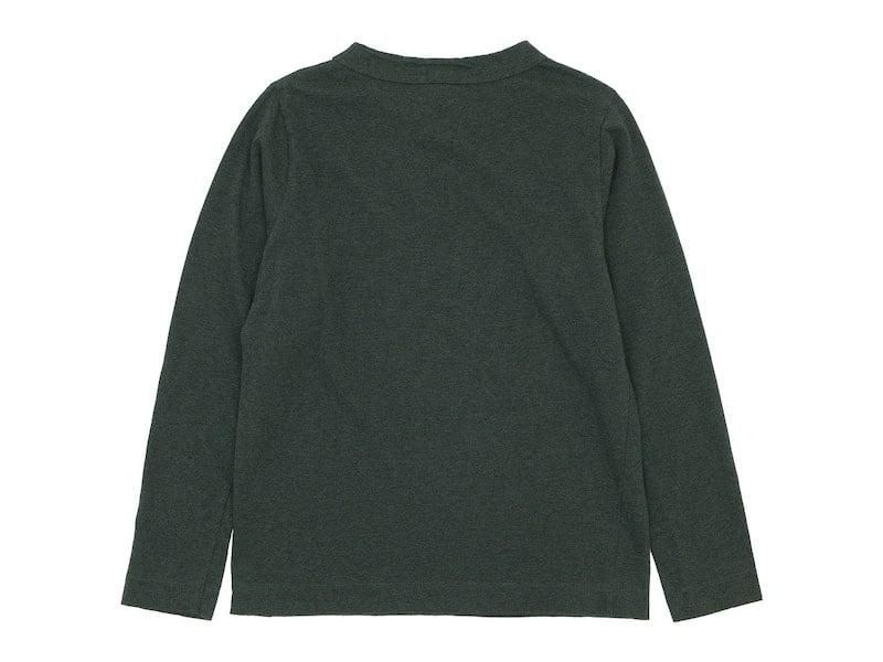 homspun(ホームスパン) 30/1天竺 長袖Tシャツ TOPダークグリーン