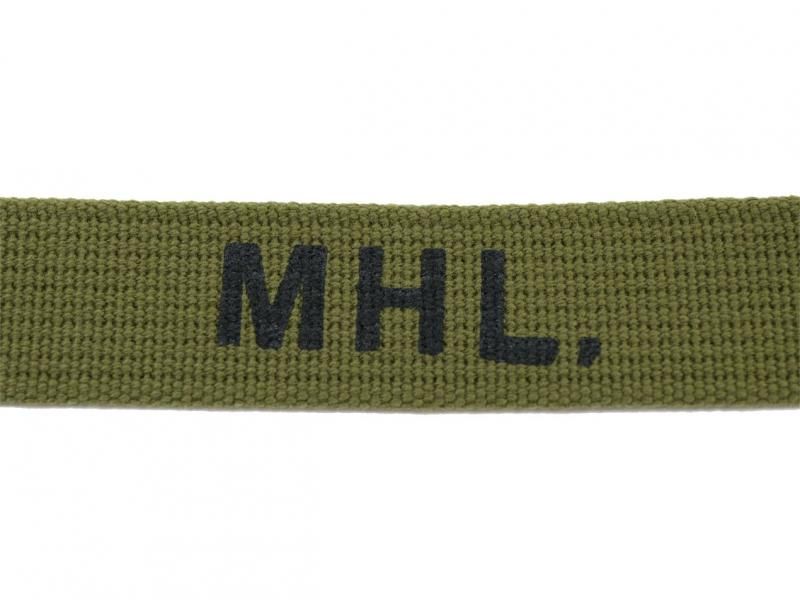 MHL. NARROW MILITARY BELT 180OLIVE