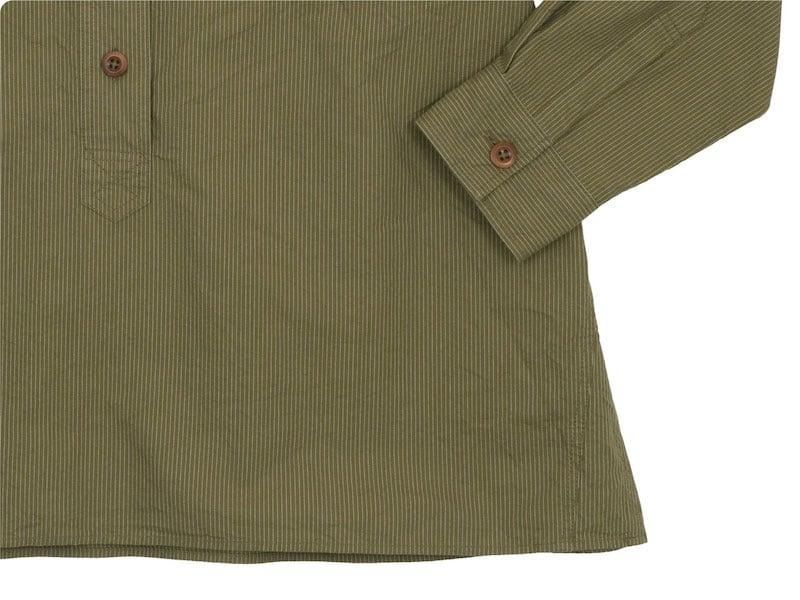 MHL. BROKEN STRIPE COTTON NO COLLAR SHIRTS 054BROWN ̥ǥ