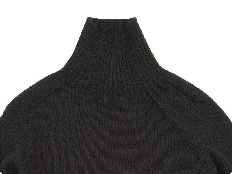 MHL. BRITISH MERINO SADDLE SLEEVE ROLL NECK KNIT 052BROWN ̥󥺡