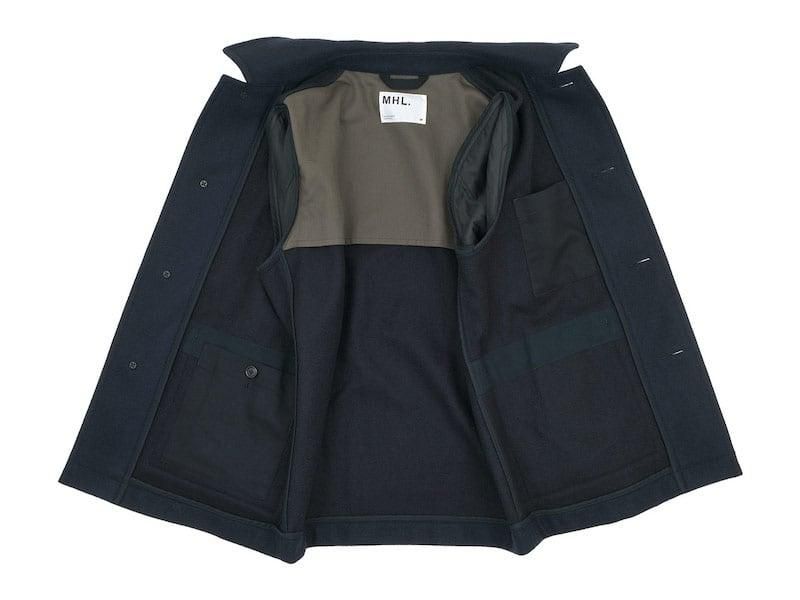 MHL. BASIC WOOL MELTON COAT 121NAVY ̥󥺡