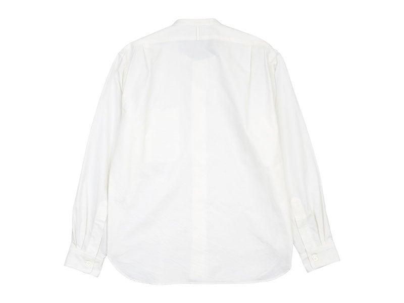 MARGARET HOWELL COTTON OXFORD BUTTON THROUGH COLLARLESS SHIRTS 030WHITE ̥󥺡