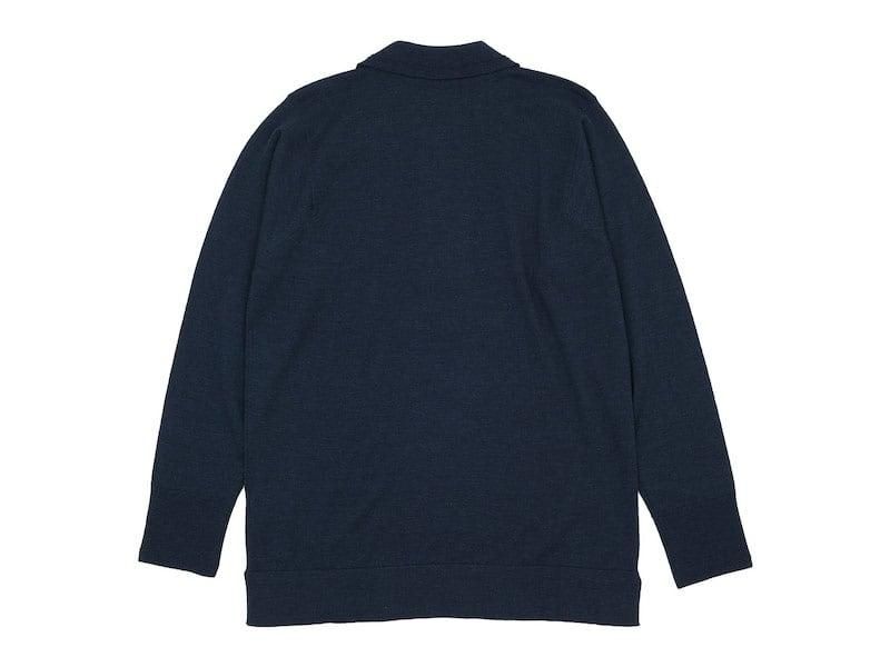 MARGARET HOWELL EXTRAFINE MERINO HENRY NECK KNIT 027NAVY ̥󥺡