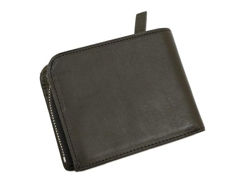 MARGARET HOWELL x PORTER OIL LEATHER FOLDED WALLET 182OLIVE