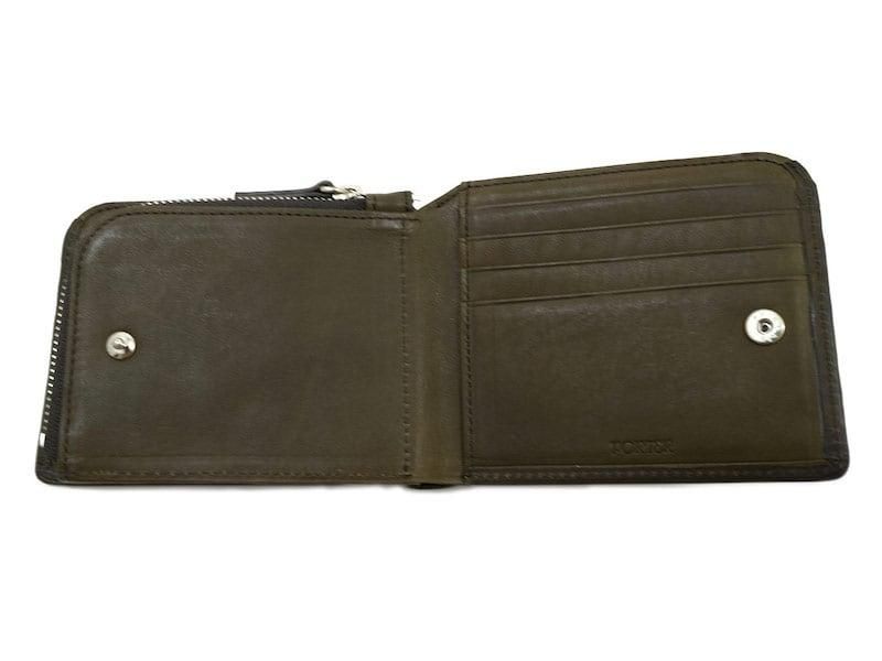MARGARET HOWELL x PORTER OIL LEATHER FOLDED WALLET 182OLIVE
