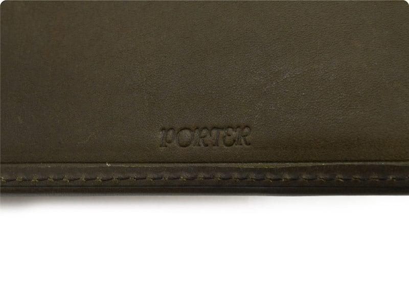 MARGARET HOWELL x PORTER OIL LEATHER FOLDED WALLET 182OLIVE