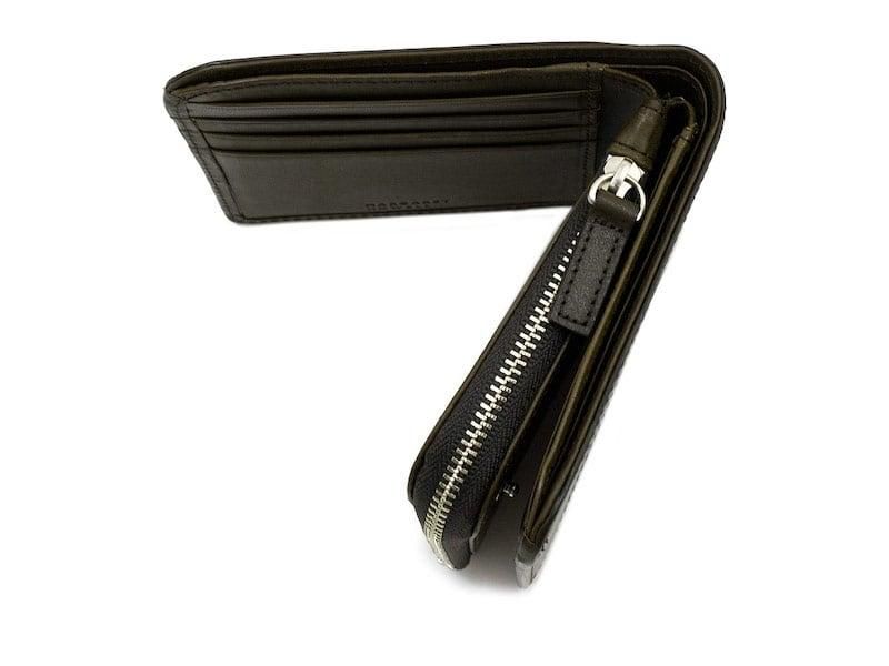 MARGARET HOWELL x PORTER OIL LEATHER FOLDED WALLET 182OLIVE