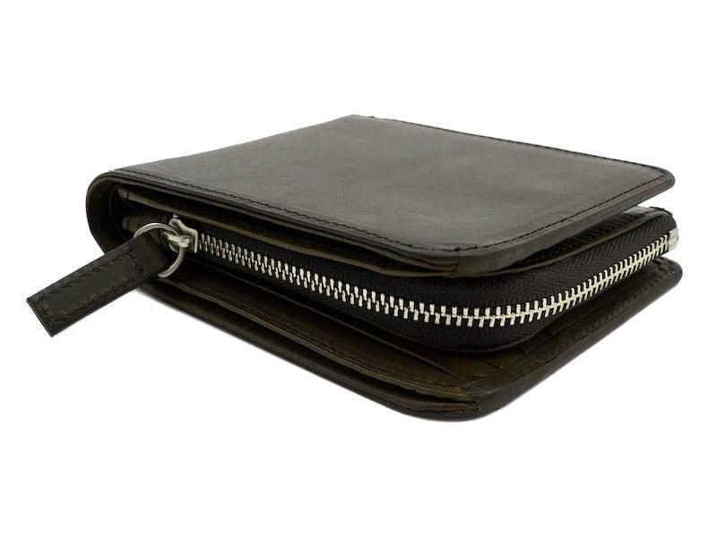 MARGARET HOWELL x PORTER OIL LEATHER FOLDED WALLET 182OLIVE