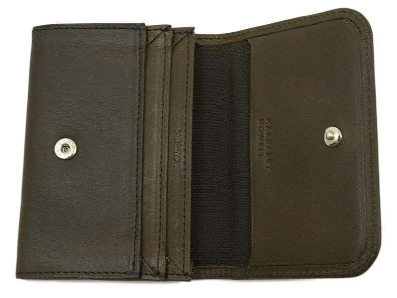 MARGARET HOWELL x PORTER OIL LEATHER CARD CASE 182OLIVE