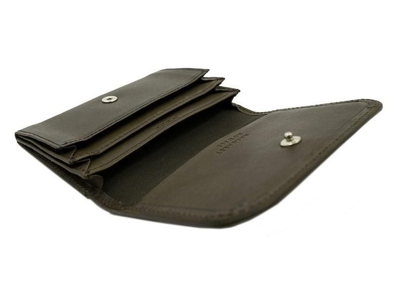 MARGARET HOWELL x PORTER OIL LEATHER CARD CASE 182OLIVE