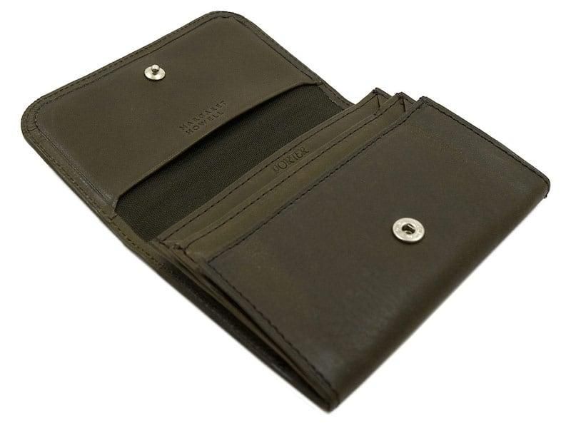 MARGARET HOWELL x PORTER OIL LEATHER CARD CASE 182OLIVE