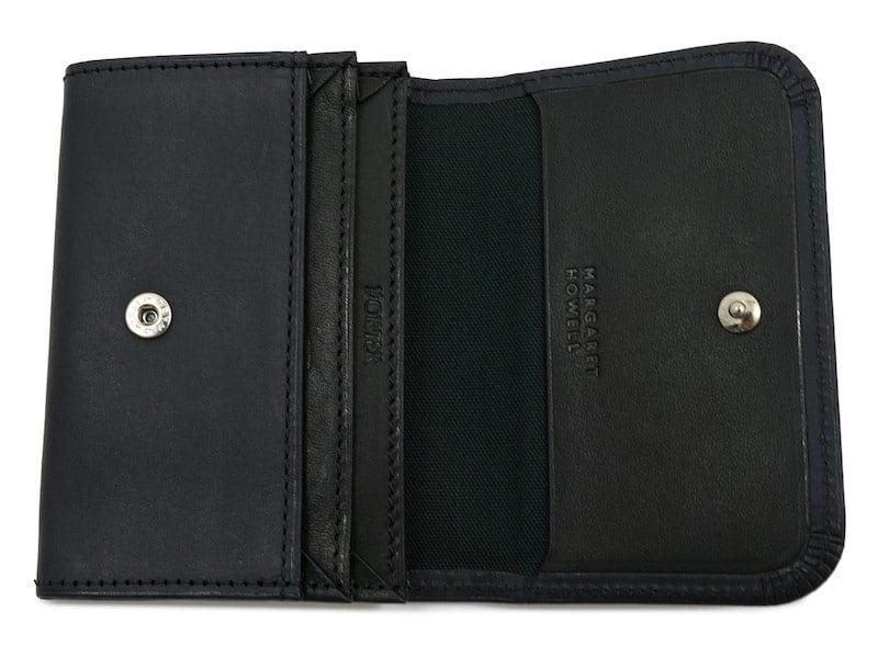 MARGARET HOWELL x PORTER OIL LEATHER CARD CASE 010BLACK