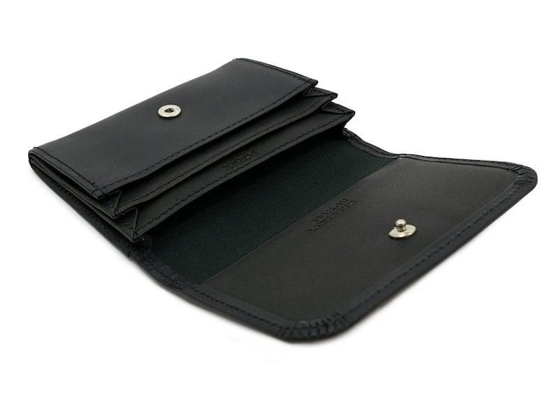 MARGARET HOWELL x PORTER OIL LEATHER CARD CASE 010BLACK