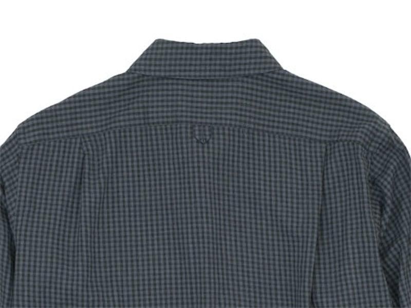 MARGARET HOWELL GINGHAM COTTON CASHMERE MINIMAL SHIRTS 023CHARCOAL ̥󥺡