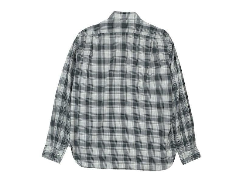 MARGARET HOWELL TARTAN COTTON CASHMERE MINIMAL SHIRTS 022GRAY ̥󥺡