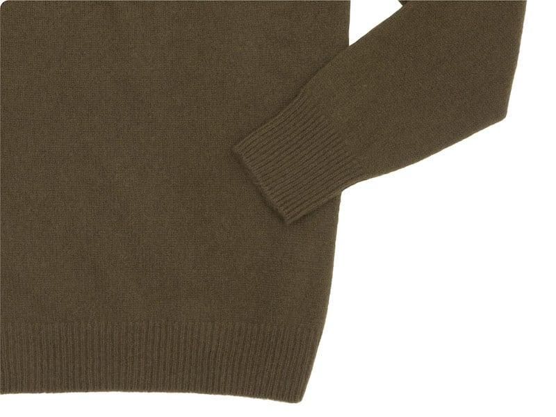 MARGARET HOWELL MERINO CASHMERE CREW KNIT 171OLIVE BROWN ̥󥺡
