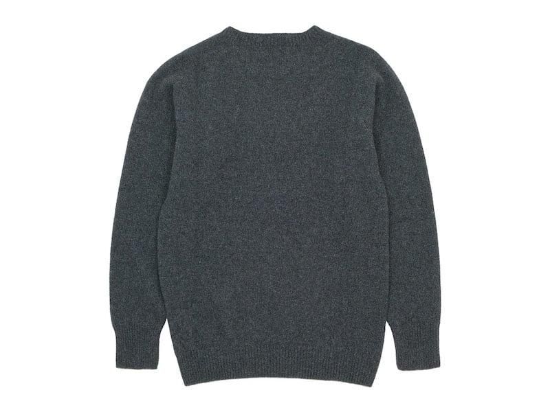 MARGARET HOWELL MERINO CASHMERE CREW KNIT 023CHARCOAL 〔メンズ
