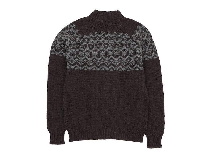 MARGARET HOWELL SHETLAND WOOL KNIT 050BROWN ̥󥺡