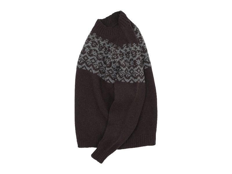 MARGARET HOWELL SHETLAND WOOL KNIT 050BROWN ̥󥺡