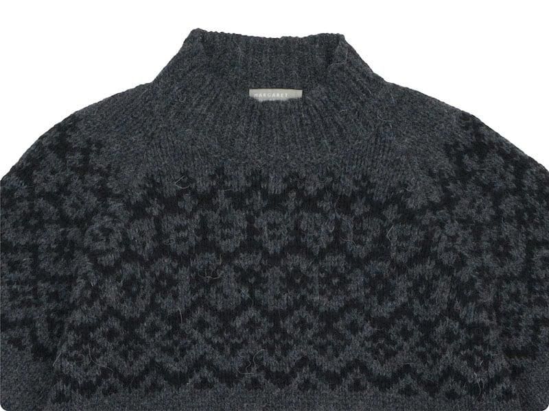 MARGARET HOWELL SHETLAND WOOL KNIT 020GRAY ̥󥺡