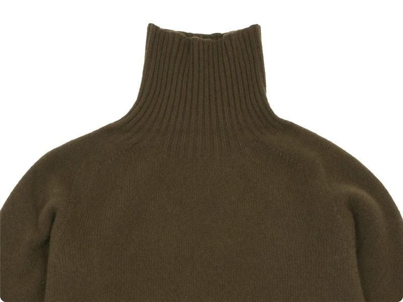MARGARET HOWELL MERINO CASHMERE ROLL NECK KNIT 171OLIVE BROWN ̥󥺡