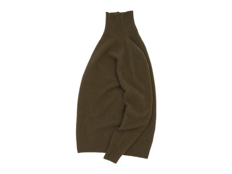 MARGARET HOWELL MERINO CASHMERE ROLL NECK KNIT 171OLIVE BROWN ̥󥺡