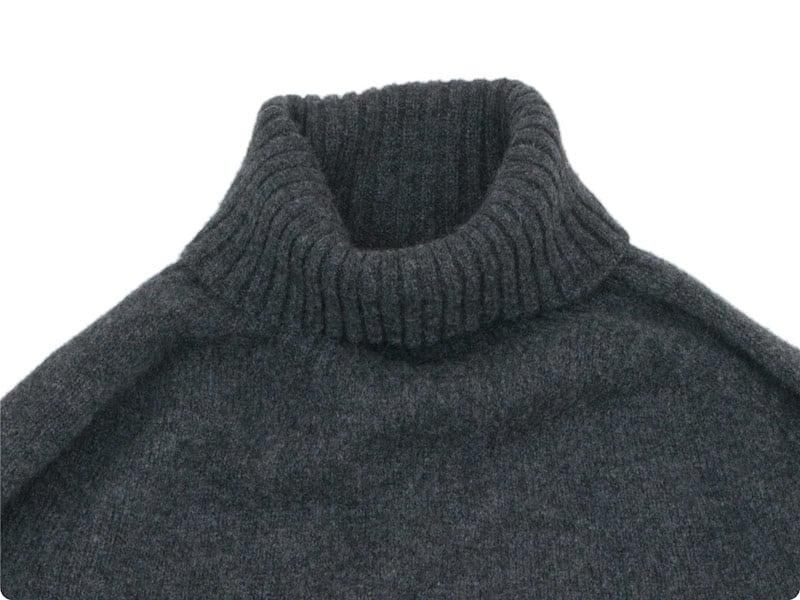 MARGARET HOWELL MERINO CASHMERE ROLL NECK KNIT 023CHARCOAL ̥󥺡