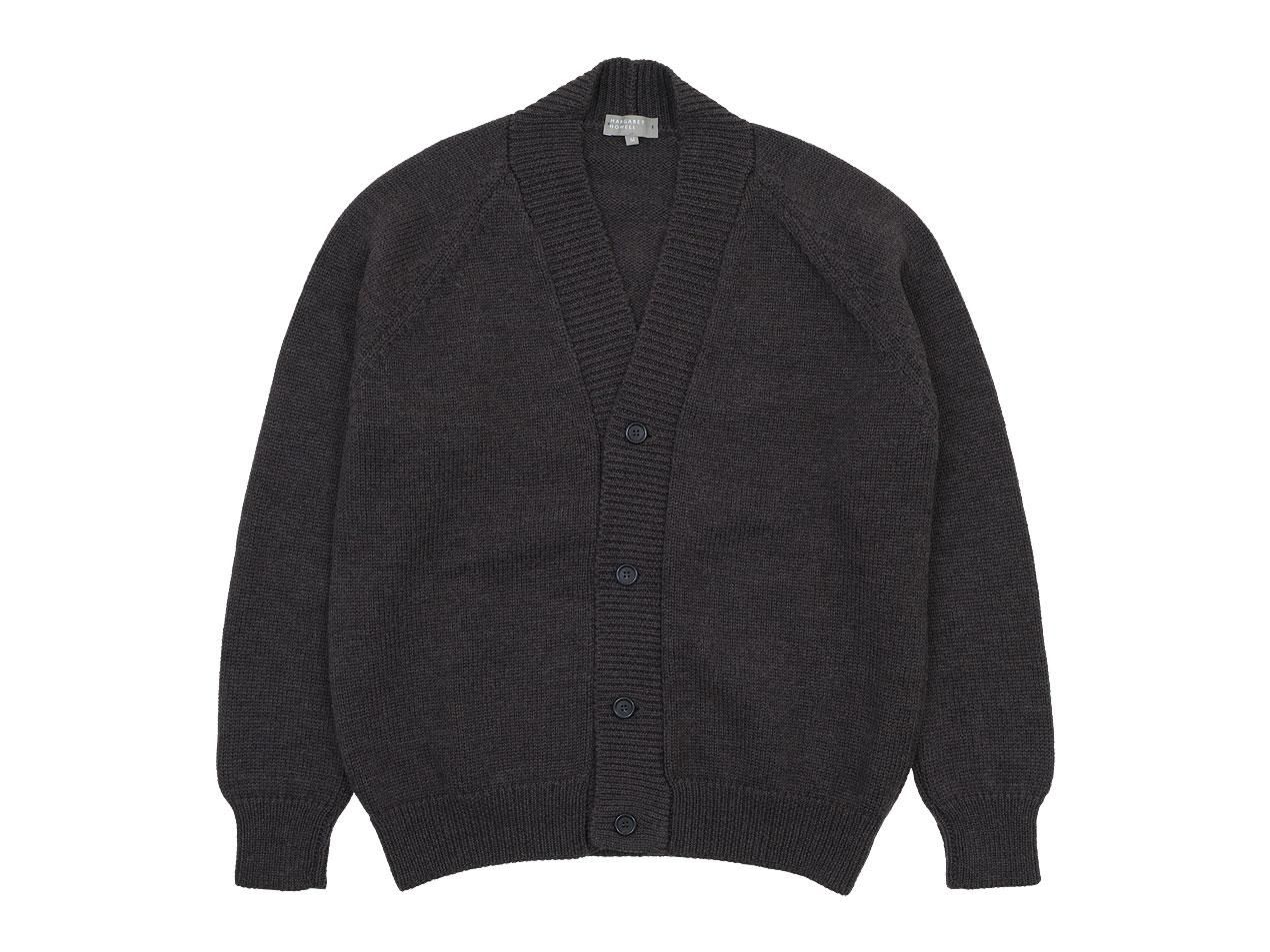 MARGARET HOWELL FINE MERINO WOOL KNIT CARDIGAN 052BROWN 〔メンズ