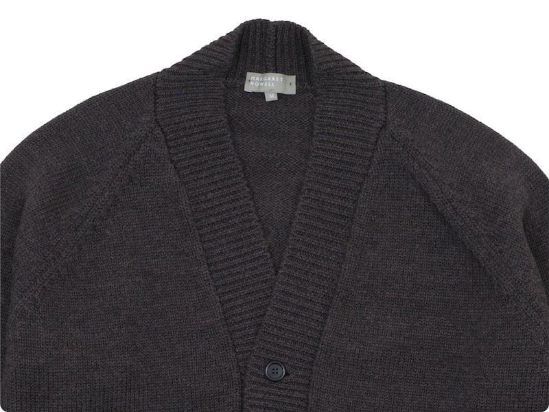 MARGARET HOWELL FINE MERINO WOOL KNIT CARDIGAN 052BROWN 〔メンズ