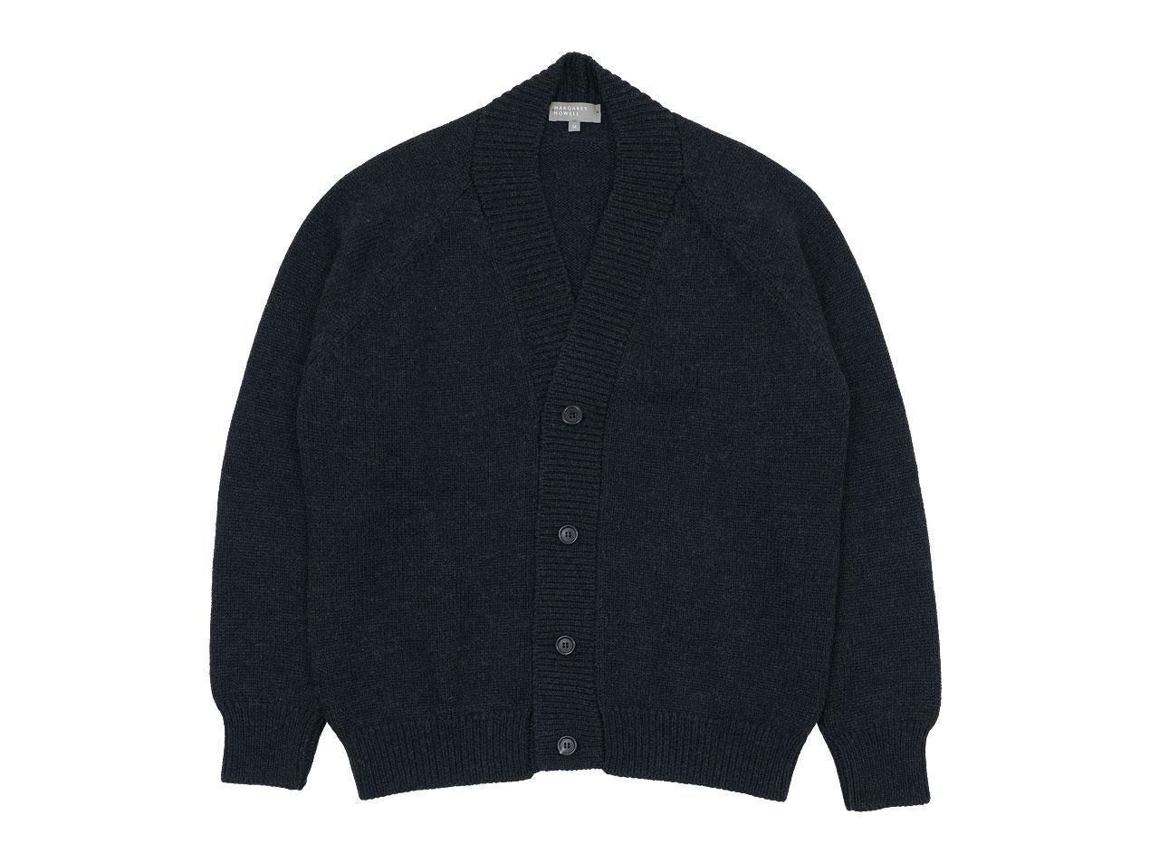 MARGARET HOWELL FINE MERINO WOOL KNIT CARDIGAN 023CHARCOAL 〔メンズ〕