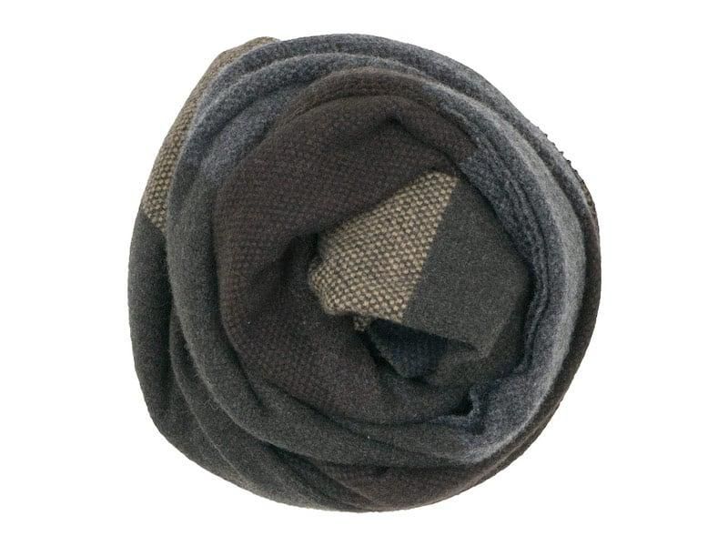 MARGARET HOWELL BLOCK CHECK SCARF