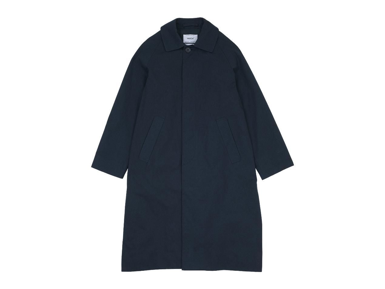 YAECA SOUTIEN COLLAR COAT STANDARD ネイビーカラーブルー