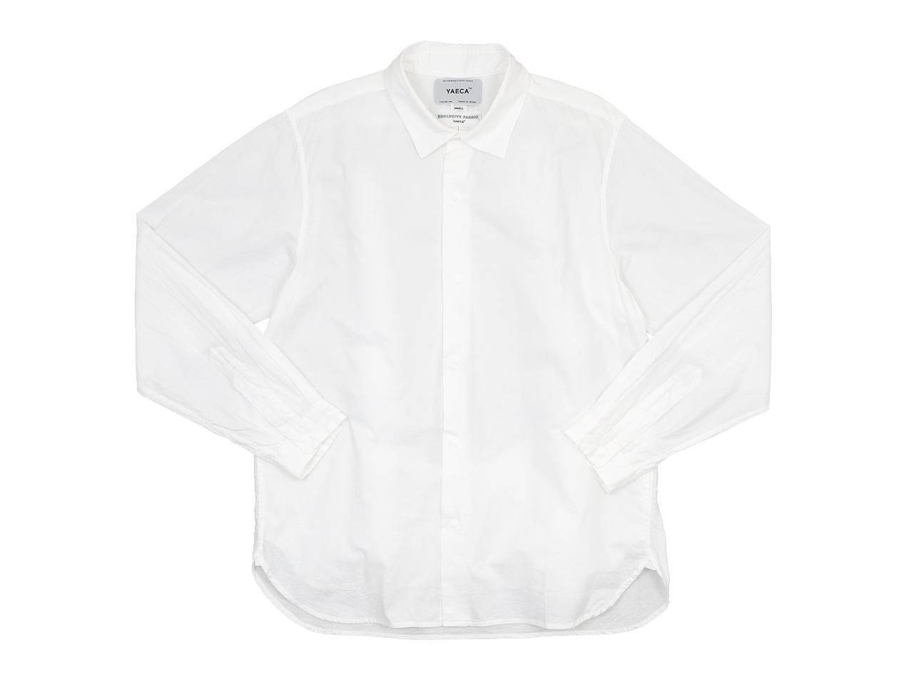 cotton100%colorYAECA コンフォートシャツ リラックス ロング WHITE 〔メンズ〕