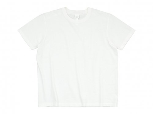 YAECA STOCK クルーネック 半袖Tシャツ WHITE 〔メンズ〕