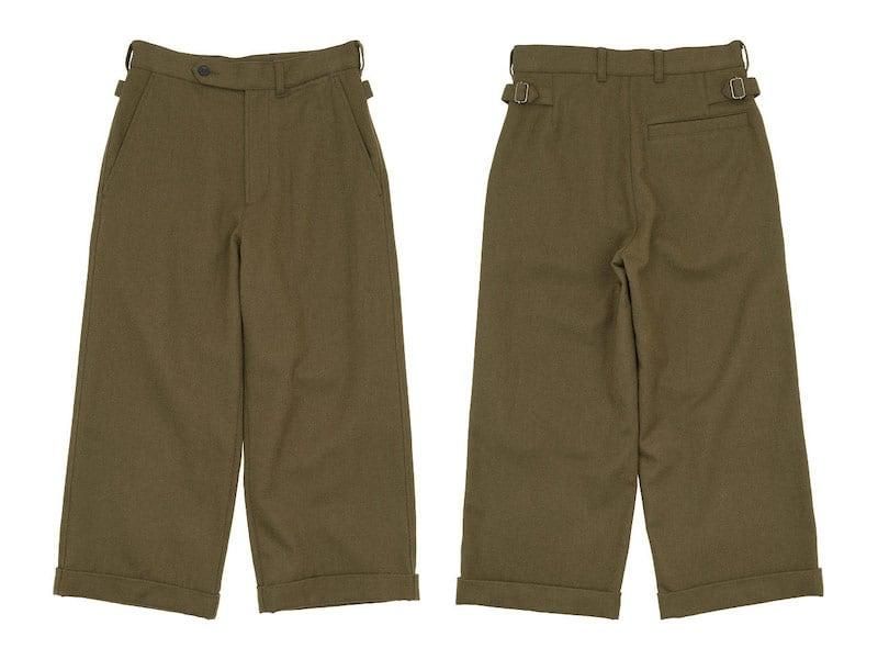 MHL. WOOL COTTON DRILL TROUSERS 180OLIVE ̥ǥ