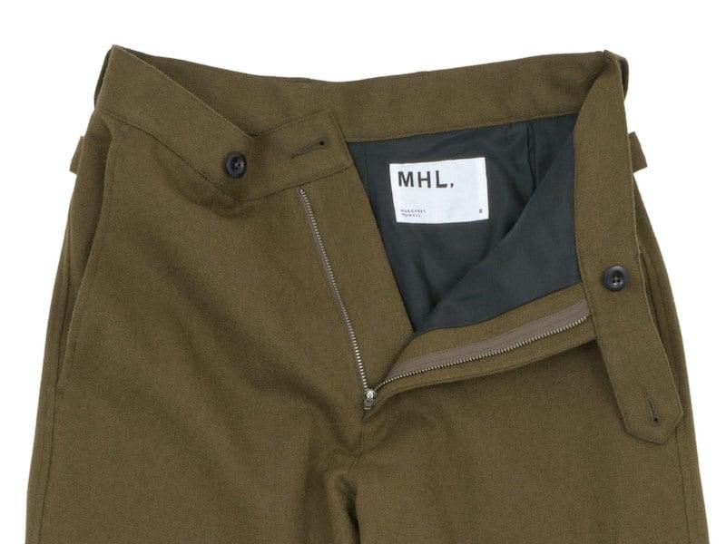 MHL. WOOL COTTON DRILL TROUSERS 180OLIVE ̥ǥ