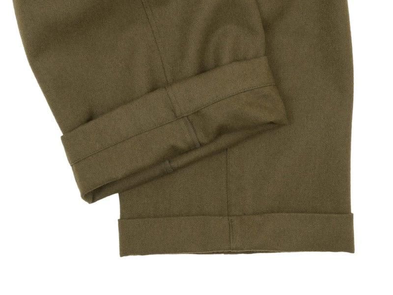 MHL. WOOL COTTON DRILL TROUSERS 180OLIVE ̥ǥ