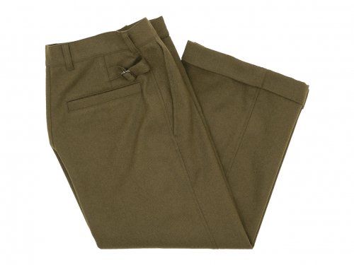 MHL. WOOL COTTON DRILL TROUSERS 180OLIVE 〔レディース〕
