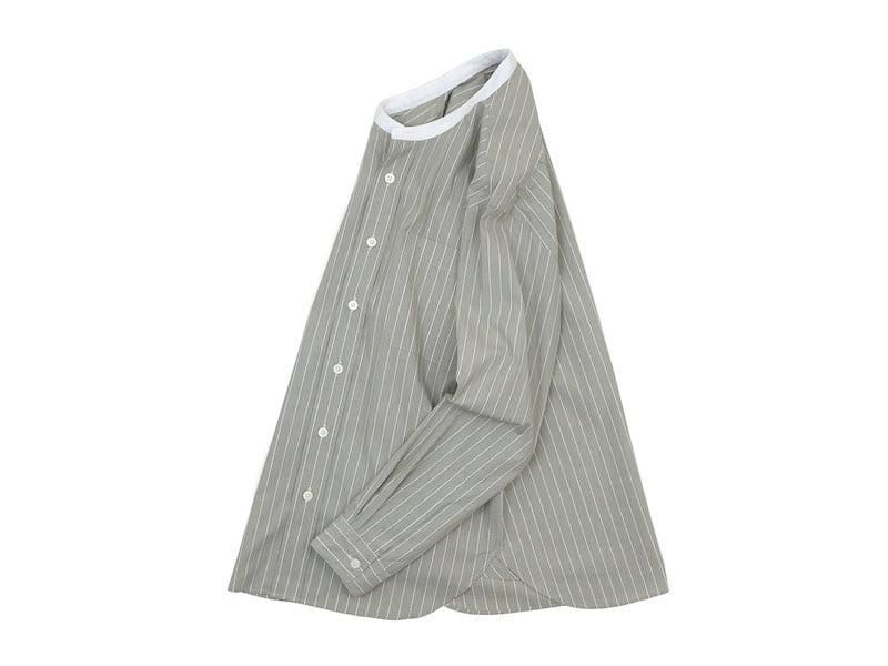 MARGARET HOWELL HAIRLINE STRIPE COTTON POPLIN SHIRTS 043BEIGE ̥󥺡