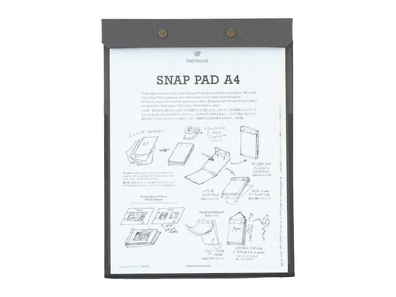 POSTALCO Snap Pad A4 Faded Black