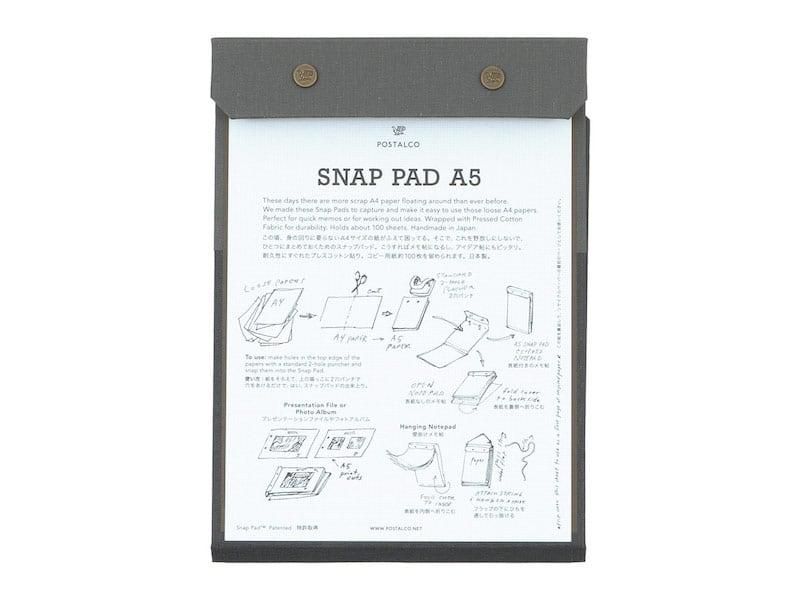 POSTALCO Snap Pad A5 Faded Black