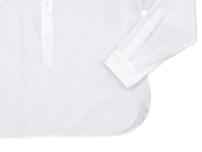 MARGARET HOWELL CHINTZ COTTON PULL ON COLLARLESS SHIRTS 030WHITE ̥ǥ