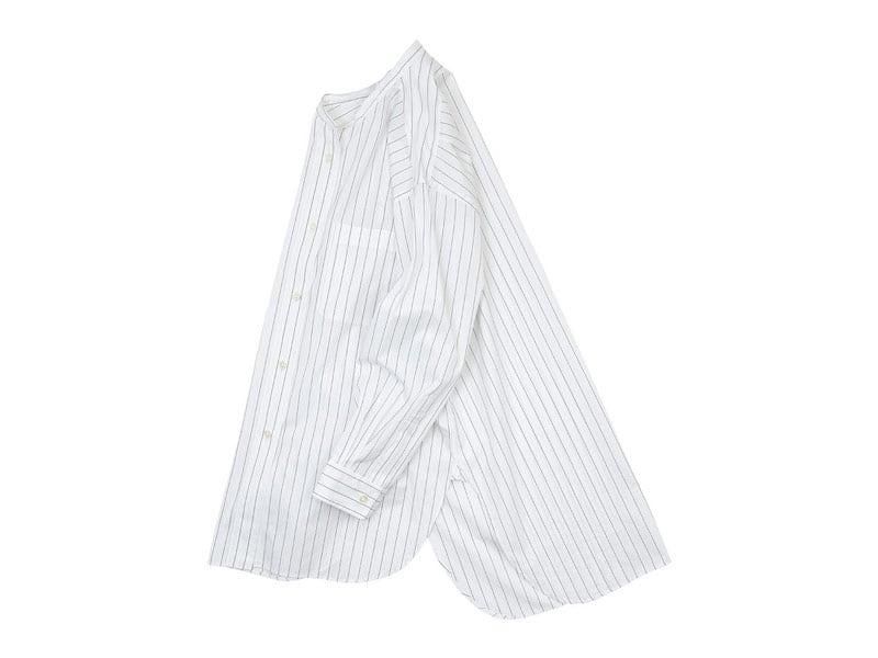 MARGARET HOWELL CLASSIC STRIPE COTTON LONG SHIRTS 034WHITE ̥ǥ